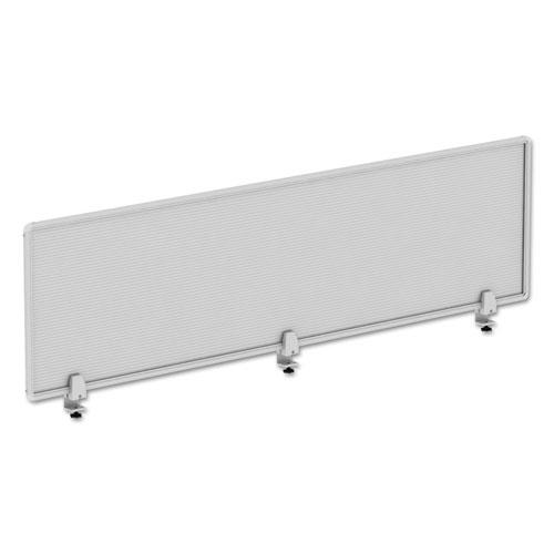 Polycarbonate Privacy Panel, 65w x 0.5d x 18h, Silver/Clear. Picture 1