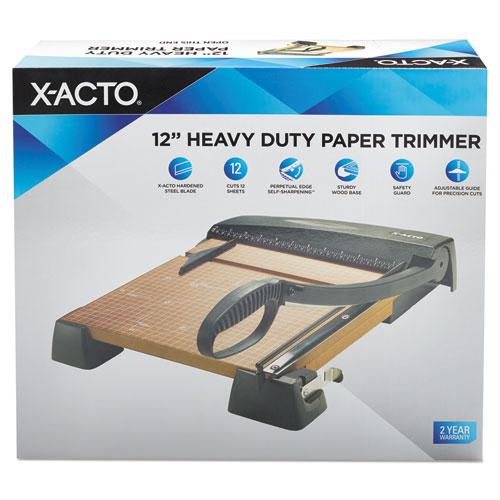 Heavy-Duty Wood Base Guillotine Trimmer, 12 Sheets, 12" Cut Length, 12 x 12. Picture 5