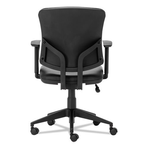 Alera Everyday Task Office Chair, Bonded Leather Seat/Back, Supports Up to 275 lb, 17.6" to 21.5" Seat Height, Black. Picture 4