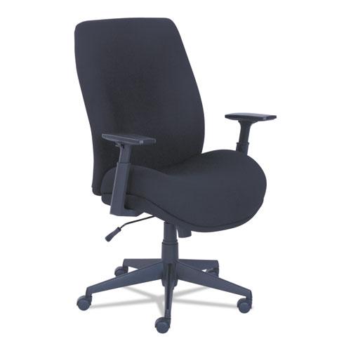 Baldwyn Series Mid Back Task Chair, Supports Up to 275 lb, 19" to 22" Seat Height, Black. Picture 1