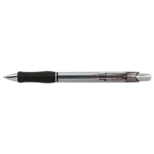 R.S.V.P. Super RT Ballpoint Pen, Retractable, Medium 0.7 mm, Black Ink, Clear/Black Barrel, Dozen. Picture 2