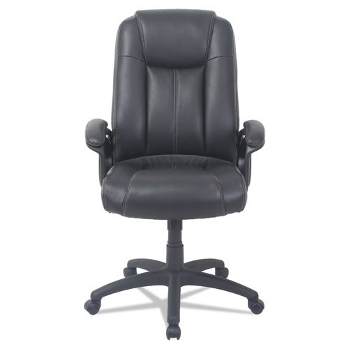 Alera CC Series Executive High Back Bonded Leather Chair, Supports Up to 275 lb, 20.28" to 23.9" Seat Height, Black. Picture 2