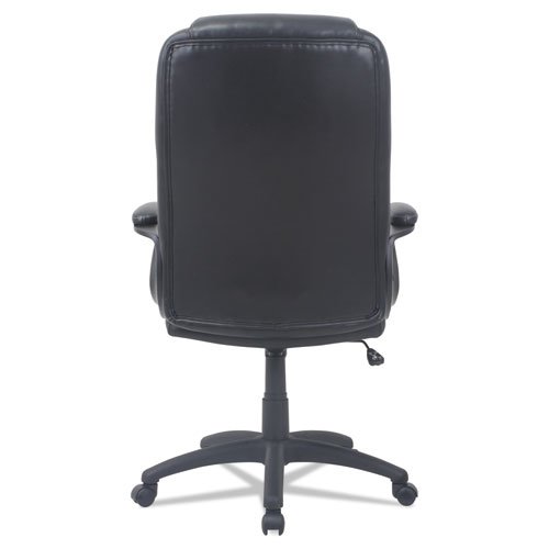 Alera CC Series Executive High Back Bonded Leather Chair, Supports Up to 275 lb, 20.28" to 23.9" Seat Height, Black. Picture 4