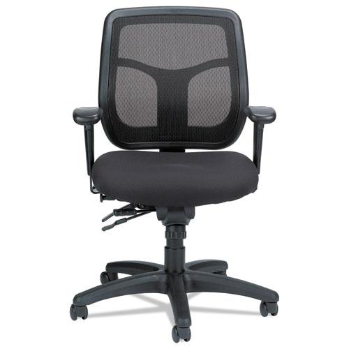 Apollo Multi-Function Mesh Task Chair, Supports Up to 250 lb, 18.9" to 22.4" Seat Height, Silver Seat/Back, Black Base. Picture 1