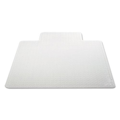 Occasional Use Studded Chair Mat for Flat Pile Carpet, 36 x 48, Lipped, Clear. Picture 8