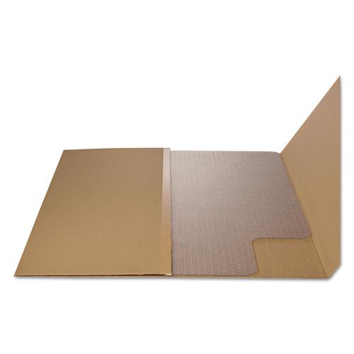 Occasional Use Studded Chair Mat for Flat Pile Carpet, 36 x 48, Lipped, Clear. Picture 10