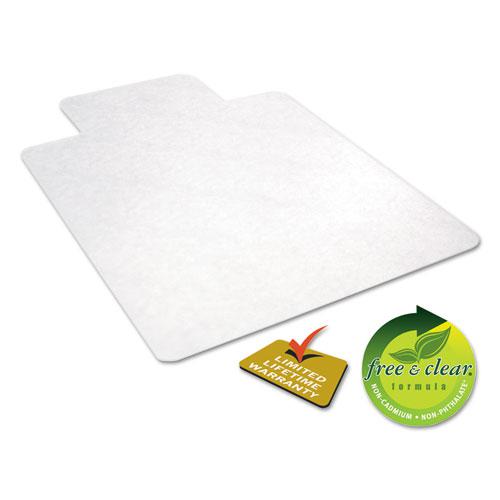 All Day Use Non-Studded Chair Mat for Hard Floors, 45 x 53, Wide Lipped, Clear. Picture 5