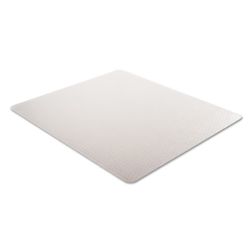 Occasional Use Studded Chair Mat for Flat Pile Carpet, 46 x 60, Rectangular, Clear. Picture 7