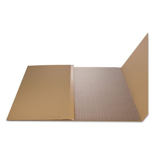 Occasional Use Studded Chair Mat for Flat Pile Carpet, 46 x 60, Rectangular, Clear. Picture 10