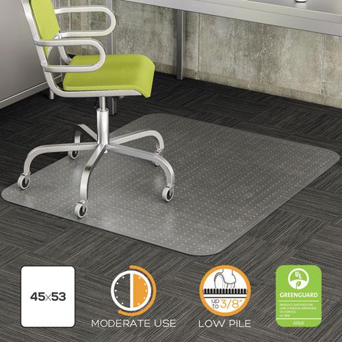 DuraMat Moderate Use Chair Mat for Low Pile Carpet, 36 x 48, Rectangular, Clear. The main picture.