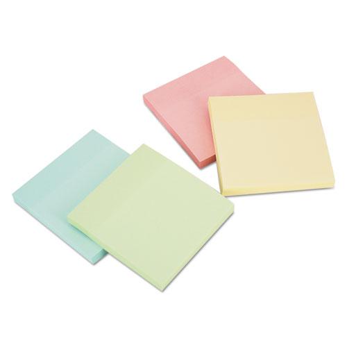 Self-Stick Note Pad Cabinet Pack, 3" x 3", Assorted Pastel Colors, 90 Sheets/Pad, 24 Pads/Pack. Picture 3