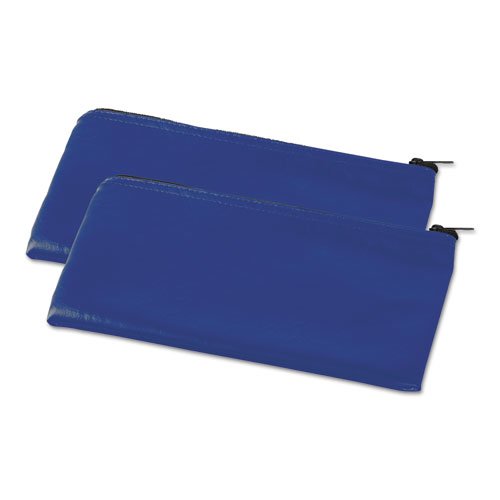 Zippered Wallets/Cases, Leatherette PU, 11 x 6, Blue, 2/Pack. Picture 1