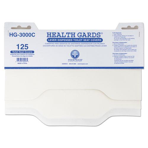 Health Gards Toilet Seat Covers, 15 x 17, White, 3,000/Carton. Picture 1