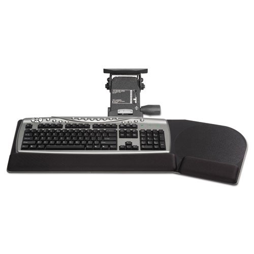 Lever Less Lift N Lock California Keyboard Tray, 28 x 10, Black. Picture 2