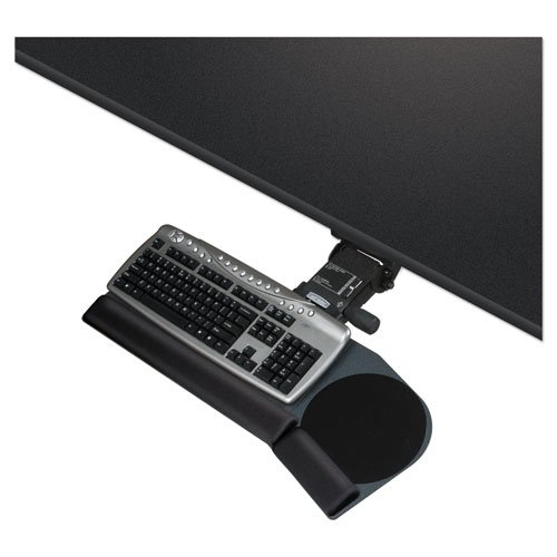 Lever Less Lift N Lock California Keyboard Tray, 28 x 10, Black. Picture 7