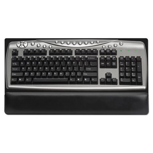 Soft Backed Keyboard Wrist Rest, 19 x 10, Black. Picture 2