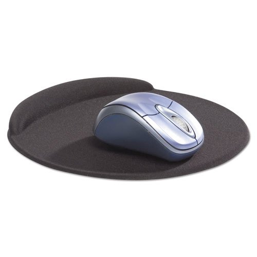 Viscoflex Oval Mouse Pad, 8" dia., Black. Picture 3