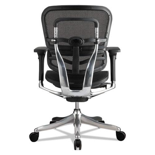Ergohuman Elite Mid-Back Mesh Chair, Supports Up to 250 lb, 18.11" to 21.65" Seat Height, Black. Picture 5