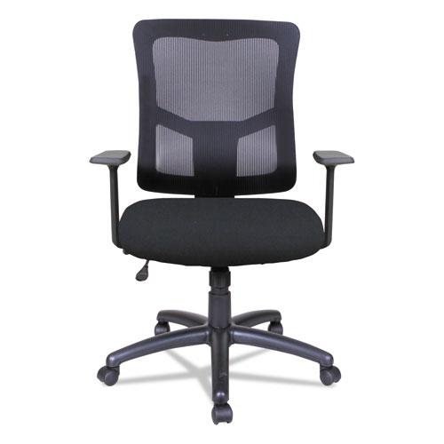 Alera Elusion II Series Mesh Mid-Back Swivel/Tilt Chair, Supports Up to 275 lb, 18.11" to 21.77" Seat Height, Black. Picture 2