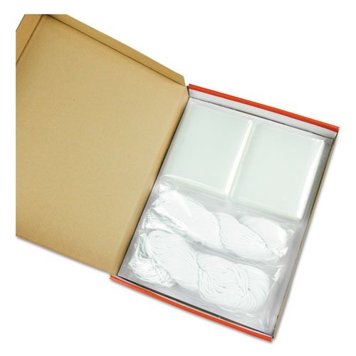 Clear Badge Holders w/Garment-Safe Clips, 2 1/4 x 3 1/2, White Inserts, 50/Box. Picture 2
