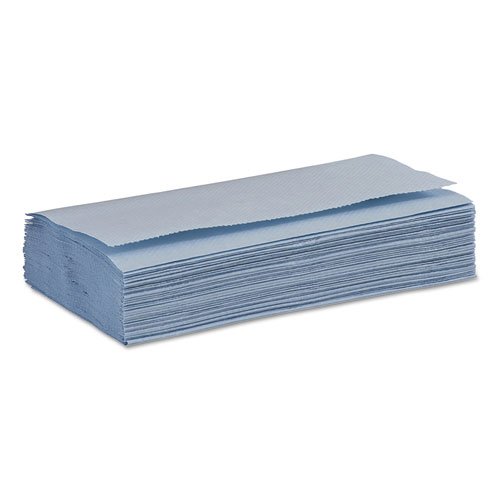 Windshield Paper Towels, Unscented, 9.125 x 10.25, Blue, 250/PK, 9 Packs/Carton. The main picture.