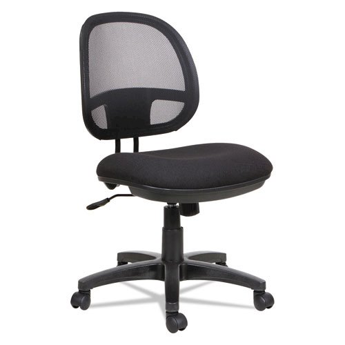 Alera Interval Series Swivel/Tilt Mesh Chair, Supports Up to 275 lb, 18.3" to 23.42" Seat Height, Black. Picture 1