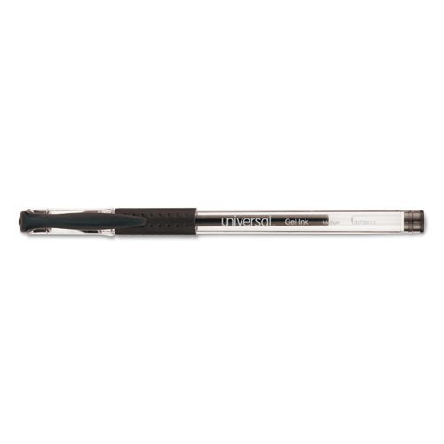 Comfort Grip Gel Pen, Stick, Medium 0.7 mm, Black Ink, Clear Barrel, 60/Pack. The main picture.