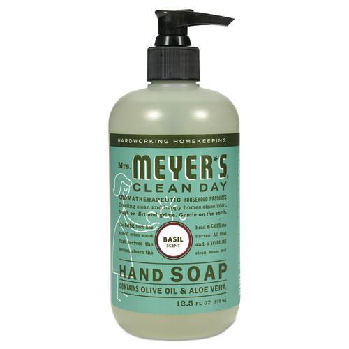 Clean Day Liquid Hand Soap, Basil, 12.5 oz, 6/Carton. Picture 1