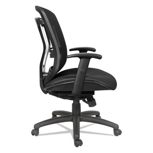 Alera Eon Series Multifunction Mid-Back Cushioned Mesh Chair, Supports Up to 275 lb, 18.11" to 21.37" Seat Height, Black. Picture 3