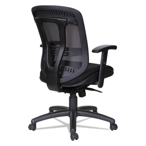 Alera Eon Series Multifunction Mid-Back Cushioned Mesh Chair, Supports Up to 275 lb, 18.11" to 21.37" Seat Height, Black. Picture 5
