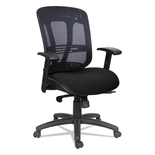 Alera Eon Series Multifunction Mid-Back Cushioned Mesh Chair, Supports Up to 275 lb, 18.11" to 21.37" Seat Height, Black. The main picture.