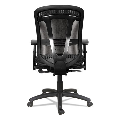 Alera Eon Series Multifunction Mid-Back Suspension Mesh Chair, Supports Up to 275 lb, 17.51" to 21.25" Seat Height, Black. Picture 4