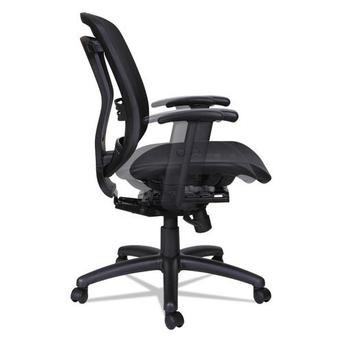 Alera Eon Series Multifunction Mid-Back Suspension Mesh Chair, Supports Up to 275 lb, 17.51" to 21.25" Seat Height, Black. Picture 6