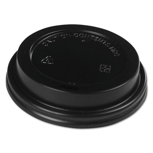 Hot Cup Lids, Fits 10 oz to 20 oz Hot Cups, Black, 1,000/Carton. Picture 1