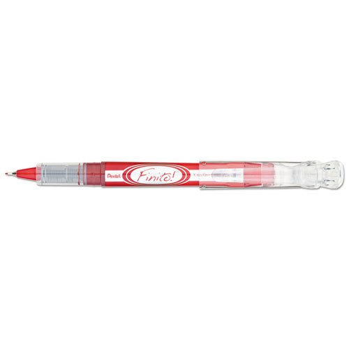 Finito! Porous Point Pen, Stick, Extra-Fine 0.4 mm, Red Ink, Red/Silver/Clear Barrel. Picture 1