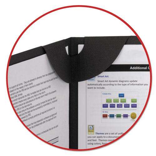 Lockit Two-Pocket Folder, Textured Paper, 11 x 8 1/2, Black, 25/Box. Picture 3