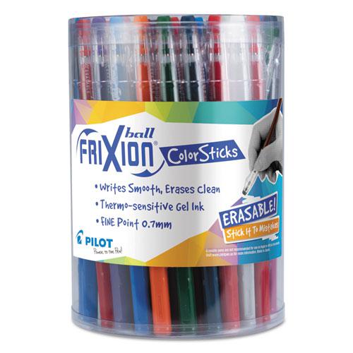 FriXion ColorSticks Erasable Gel Pen, Stick, Fine 0.7 mm, Ten Assorted Ink and Barrel Colors, 36/Pack. Picture 1