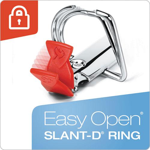 Premier Easy Open Locking Slant-D Ring Binders, 3 Rings, 4" Capacity, 11 x 8.5, Black. Picture 3
