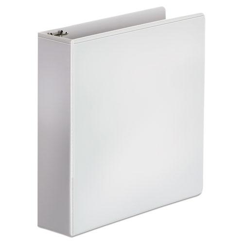 Economy Round Ring View Binder, 3 Rings, 2" Capacity, 11 x 8.5, White. Picture 1