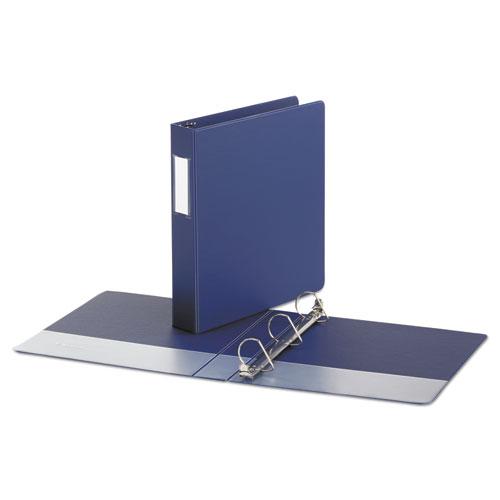 Deluxe Non-View D-Ring Binder with Label Holder, 3 Rings, 1.5" Capacity, 11 x 8.5, Royal Blue. Picture 2