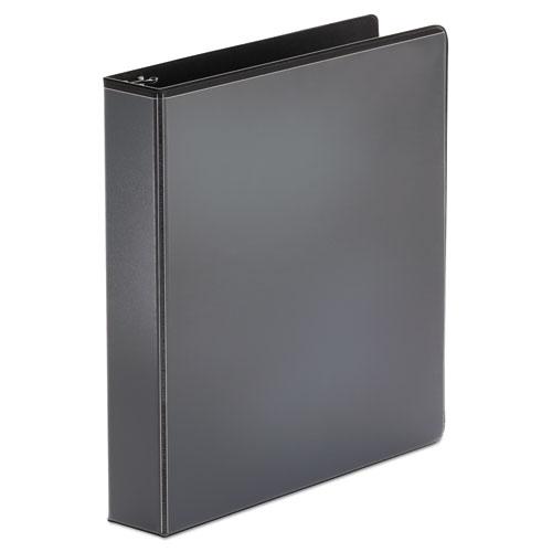 Economy Round Ring View Binder, 3 Rings, 1.5" Capacity, 11 x 8.5, Black. The main picture.