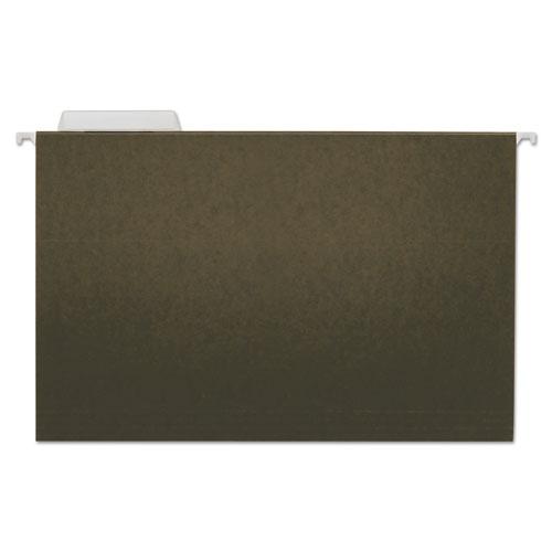 Hanging File Folders, Legal Size, 1/3-Cut Tab, Standard Green, 25/Box. Picture 1