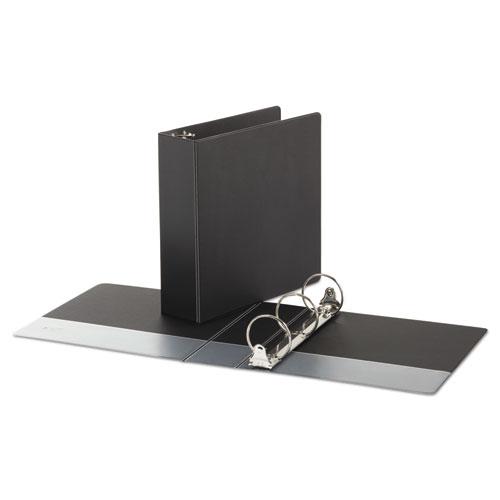 Economy Non-View Round Ring Binder, 3 Rings, 3" Capacity, 11 x 8.5, Black. Picture 2