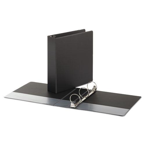 Economy Non-View Round Ring Binder, 3 Rings, 2" Capacity, 11 x 8.5, Black, 4/Pack. Picture 2