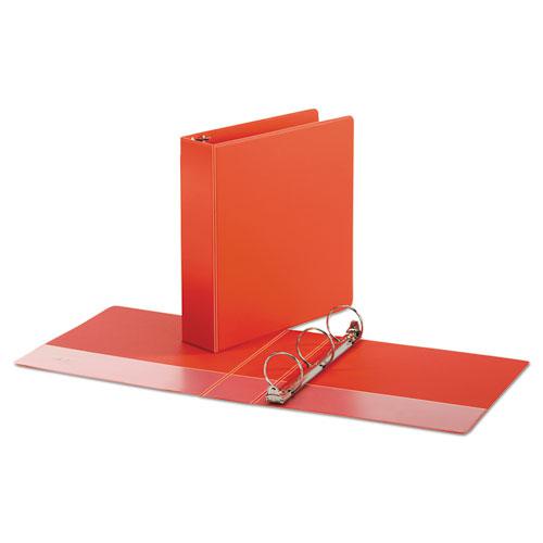 Economy Non-View Round Ring Binder, 3 Rings, 2" Capacity, 11 x 8.5, Red. Picture 2
