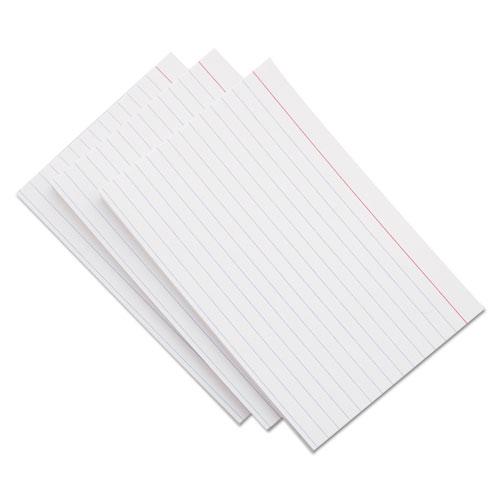 Ruled Index Cards, 3 x 5, White, 100/Pack. The main picture.