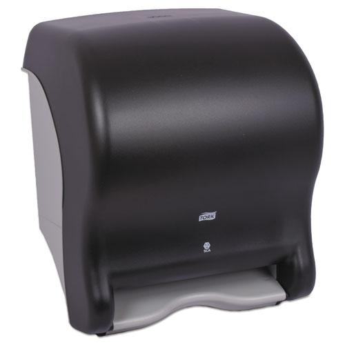 Hand Towel Dispenser, Plastic, 8" x 9.12" x 14.39", Translucent Smoke. Picture 1
