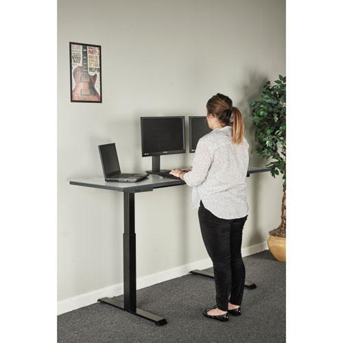 AdaptivErgo Sit-Stand Two-Stage Electric Height-Adjustable Table Base, 48.06" x 24.35" x 27.5" to 47.2", Black. Picture 7