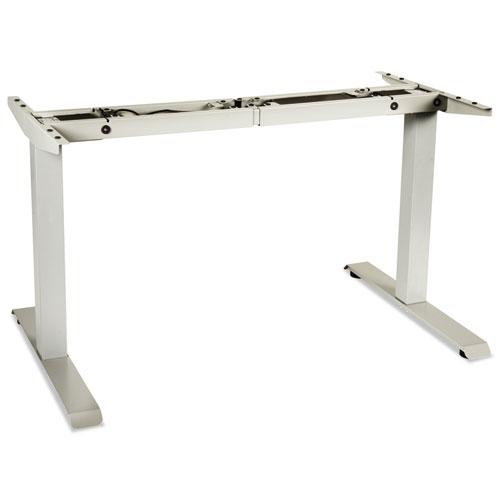 AdaptivErgo Sit-Stand Two-Stage Electric Height-Adjustable Table Base, 48.06" x 24.35" x 27.5" to 47.2", Gray. Picture 2