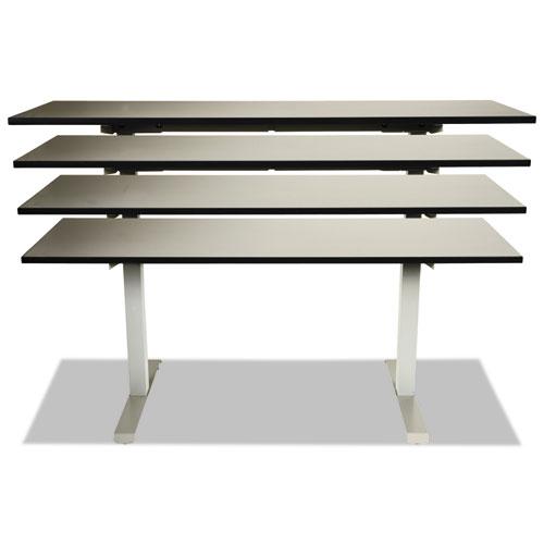 AdaptivErgo Sit-Stand Two-Stage Electric Height-Adjustable Table Base, 48.06" x 24.35" x 27.5" to 47.2", Gray. Picture 5